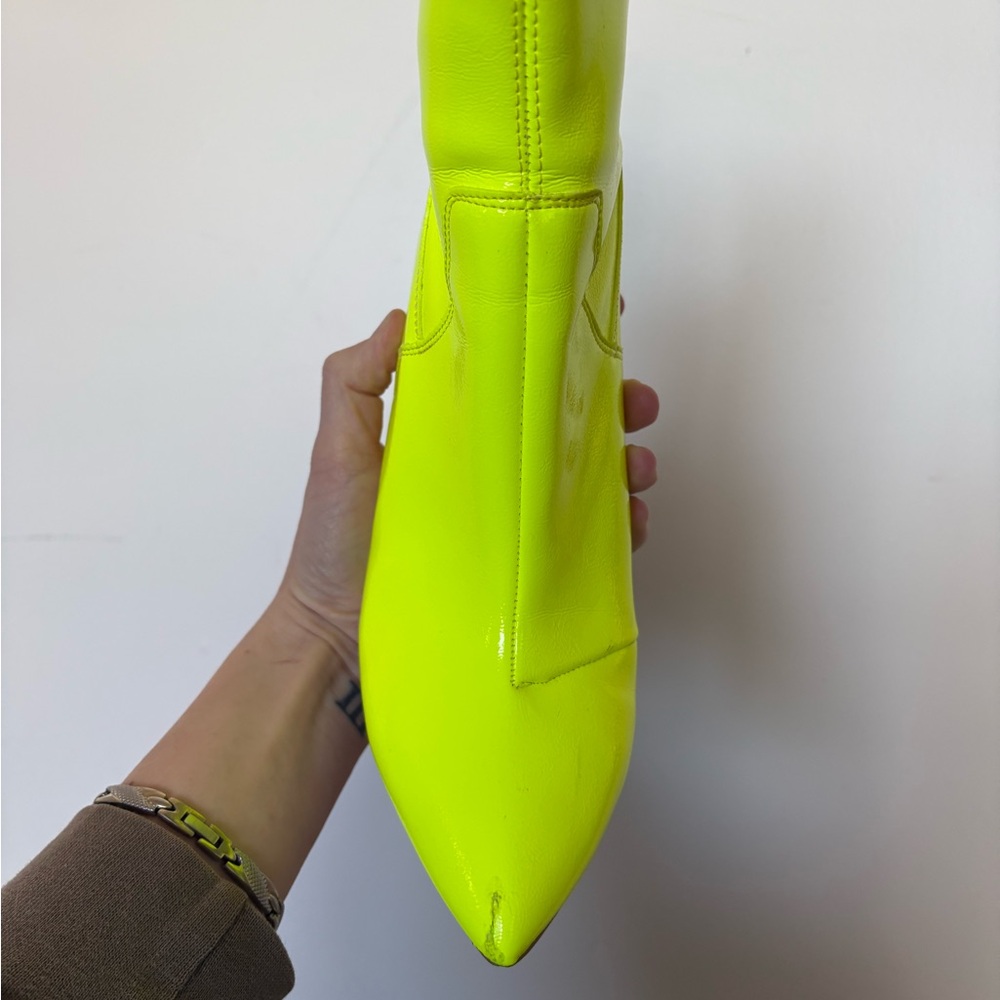 Free People Bright Yellow Heeled Boots - Picture 7 of 8